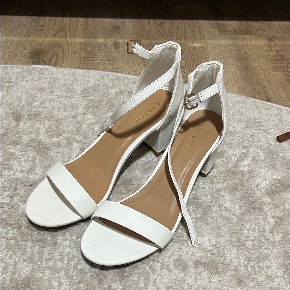 Anage Cream Heeled Sandals for Women